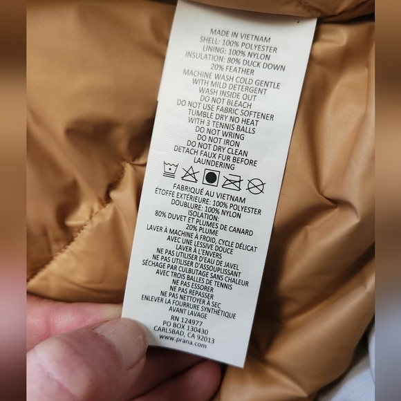 PRANA FAUX FUR LINED PUFFER VEST - Picture 6 of 14